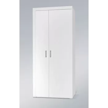 Kleiderschrank cama meble SAMBA weiß/weiß glanz, 900×550×2030 mm, 1 Fachboden