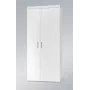 Kleiderschrank cama meble SAMBA weiß/weiß glanz, 900×550×2030 mm, 1 Fachboden