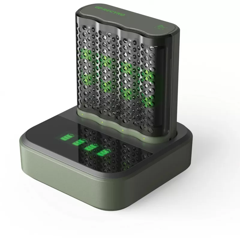 Batterieladegerät-Dockingstation GP M452 für NiMH Micro AAA, Mignon AA Akkus