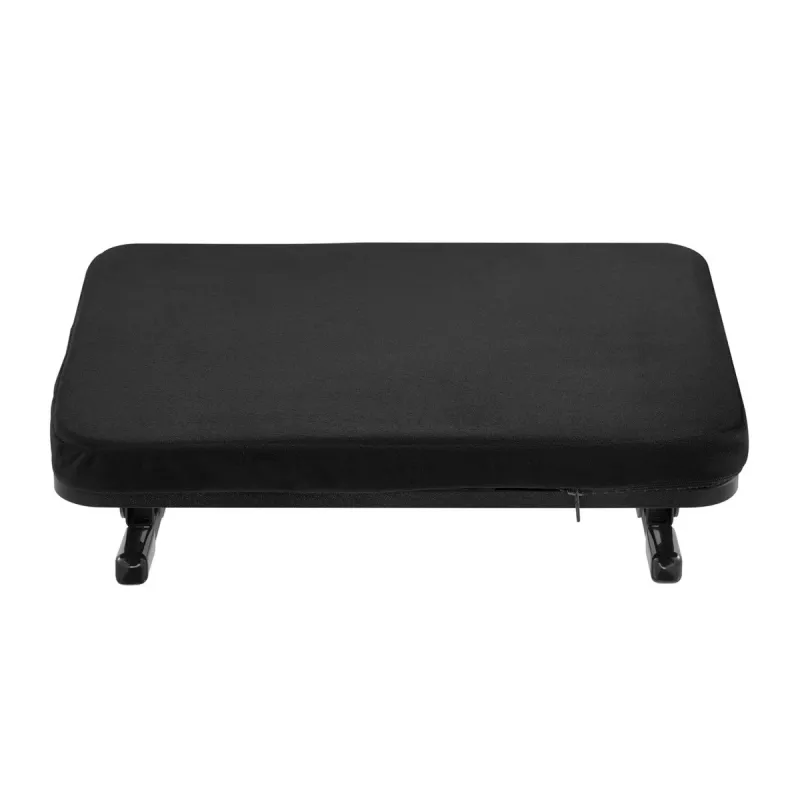 Fußstütze MACLEAN MC-460 ergonomische gepolsterte Metallfußstütze, rutschfeste Basis, Neigung -20–20°, max. Belastung 20 kg, schwarz