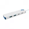 USB-C Hub HYPER HyperDrive Flex HD5200BUGL — 4 Anschlüsse, blau
