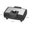Clatronic WA 3606 Waffeleisen 2 Waffeln Schwarz,Edelstahl 800 W