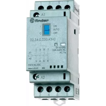 Finder Installationsschütz für 35-mm-Schiene 22.34.0.230.1720 3 Schließer/1 Öffner (22.34.0.230.1720)