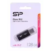 USB-Stick Silicon Power 128 GB USB Type-A 3.2 Gen 1 Blaze B02, Kunststoffkappe, Schlüsselring, Schwarz