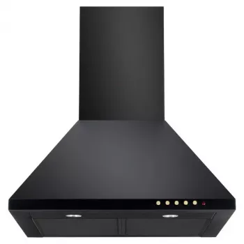 Wandhaube AKPO WK-4 Classic GOLD 60 Schwarz, 600×500 mm, Motor 106 W, 3 Geschwindigkeiten, Halogenbeleuchtung