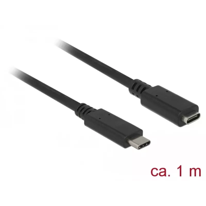 USB-Kabel DeLOCK 85533 USB 3.2 Gen 1 1m USB C Schwarz