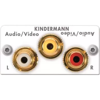KIND Anschlussplatte Weiß 7444AZA530 Video/Audio L/R 50x50 1/2 1 (7444AZA530)