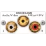 KIND Anschlussplatte Weiß 7444AZA530 Video/Audio L/R 50x50 1/2 1 (7444AZA530)