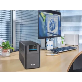 USV Eaton 5E Gen2 700 Line-Interactive 0,7 kVA (360 W), 2 Typ-E-Steckdosen, schwarz, kompakt