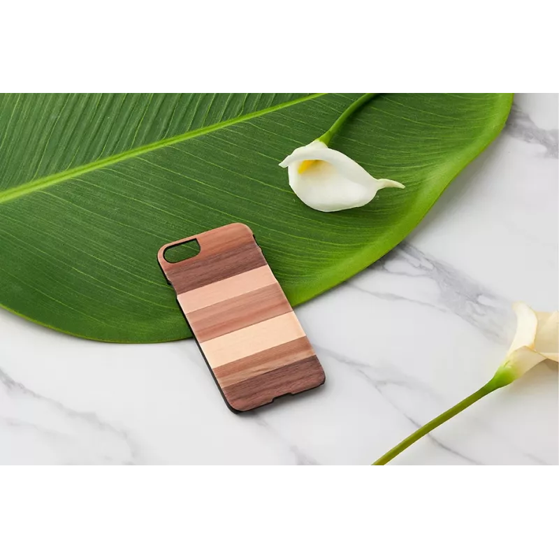 Handyhülle man and wood für iPhone 7/8 — sabbia schwarz