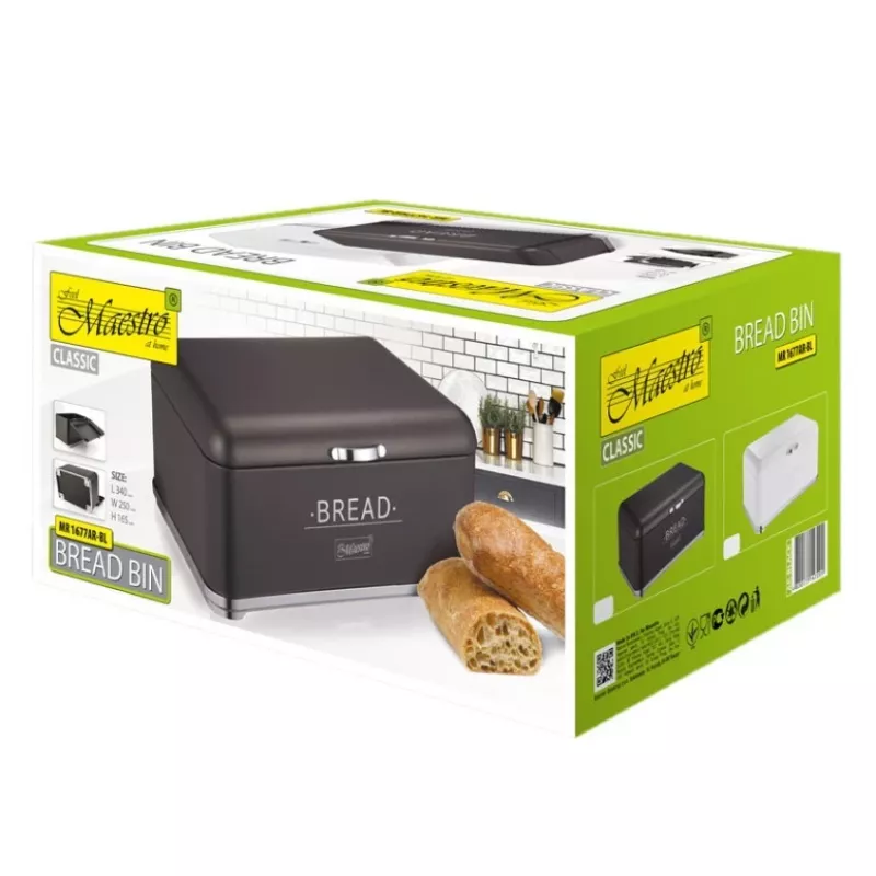 Maestro MR-1677-AR-BL Brotkasten Schwarz