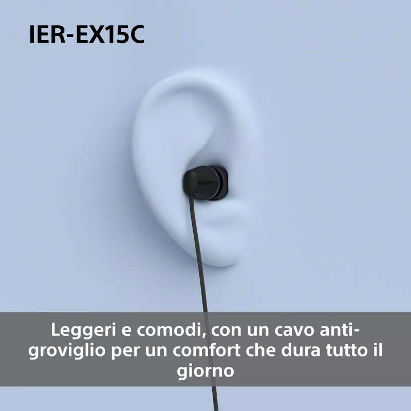Sony IER-EX15C Headset Kabelgebunden In-Ear Anrufe/Musik USB Typ-C Blau