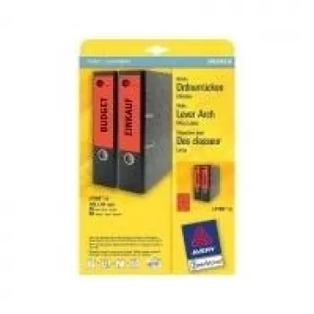 Ordneretiketten Avery L4766-20 Rot 192 x 61 mm