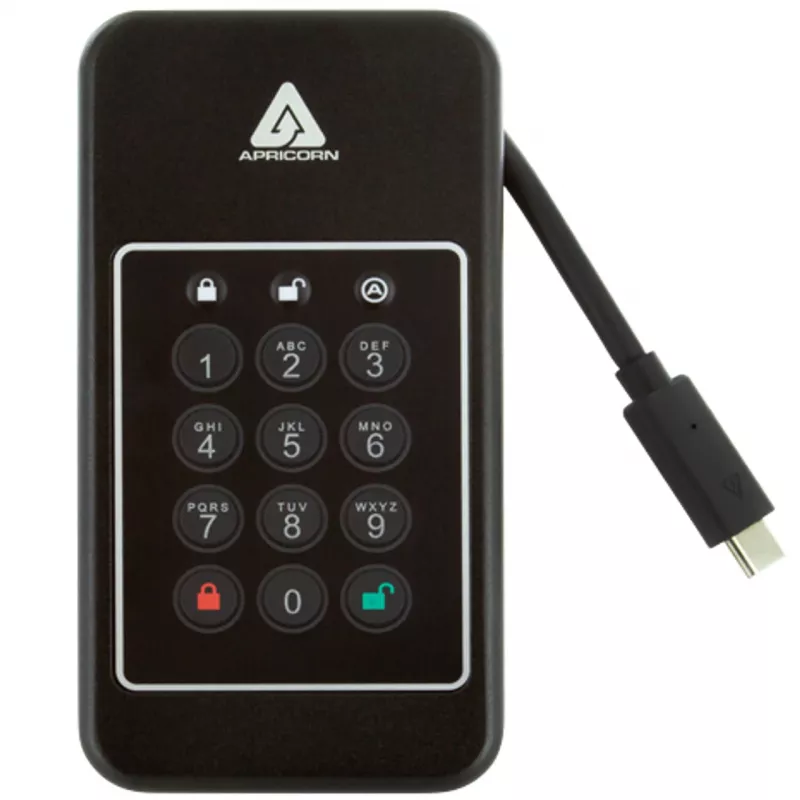 Apricorn Aegis NVX - SSD - 500 GB - USB 3.2 Gen 2 - TAA-konform (ANVX-500GB)