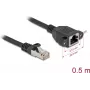Netzwerkkabel DeLOCK 90774 Schwarz 0,5 m Cat6a S/FTP RJ-45