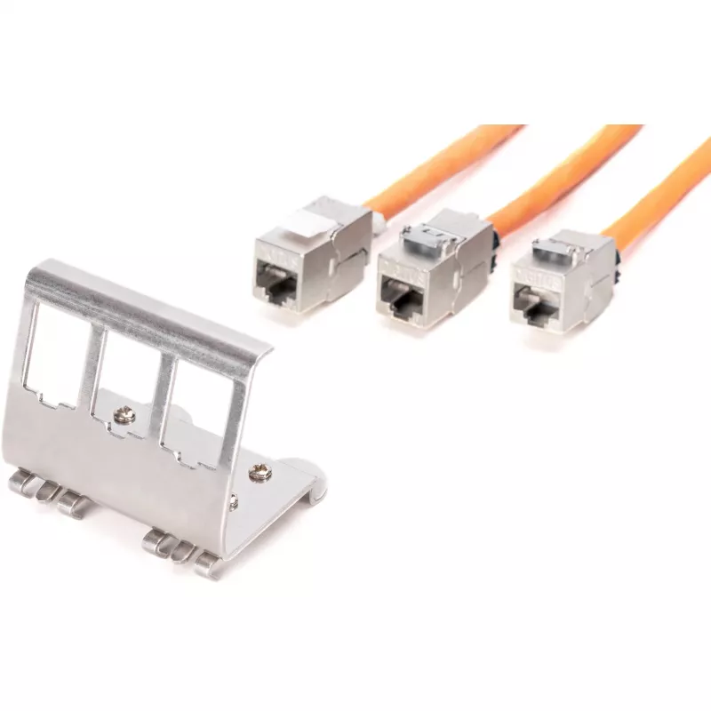Adapter Digitus AN-25183 für 3x Keystone-Modul Edelstahl