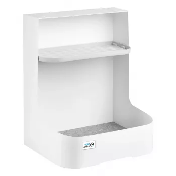 Ergo Office Untertisch-Aufbewahrungsbox / Organizer mit Zubehörablage, Weiß, max. 5 kg, ER-442