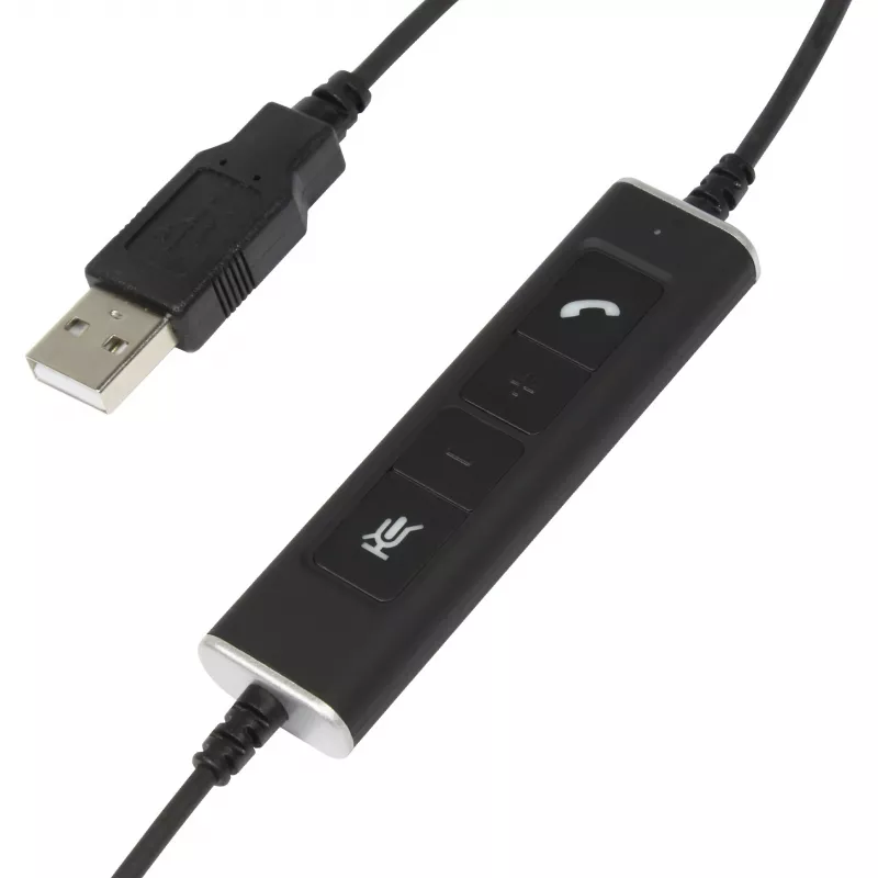 Mono USB Headset Plusonic 10.1P — einohriges USB-Headset kompatibel mit Teams und Skype