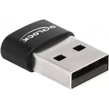 Delock - USB-Adapter - USB (M) bis USB-C (W) - USB2.0 5 A - Schwarz (60002)