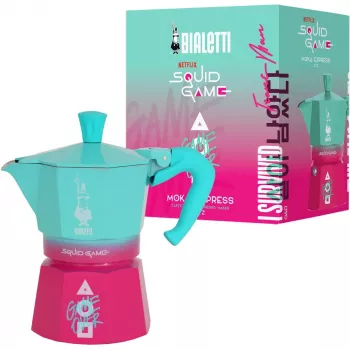 Bialetti Moka Express Squid Game Kapselkollektion - Blau Rosa