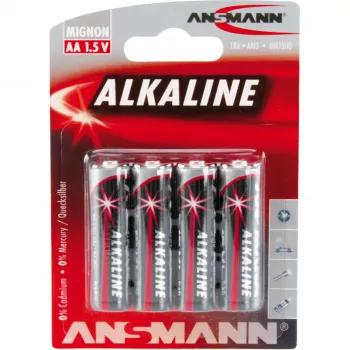 Einwegbatterie Ansmann 5015563 Alkaline AA Schwarz Grau