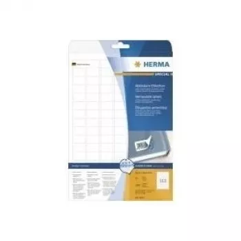 HERMA Special - Selbstklebende wiederablösbare matte Papieretiketten - Weiß - 25,4 x 16,9 mm - 2800 Etikett(en) (25 Blatt x 112) (4211)