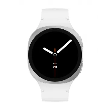 Samsung Galaxy Watch 8 3,3 cm (1,3 Zoll) AMOLED 40 mm Digital 438 x 438 Pixel Touchscreen Silber Wi-Fi GPS (Satellit)