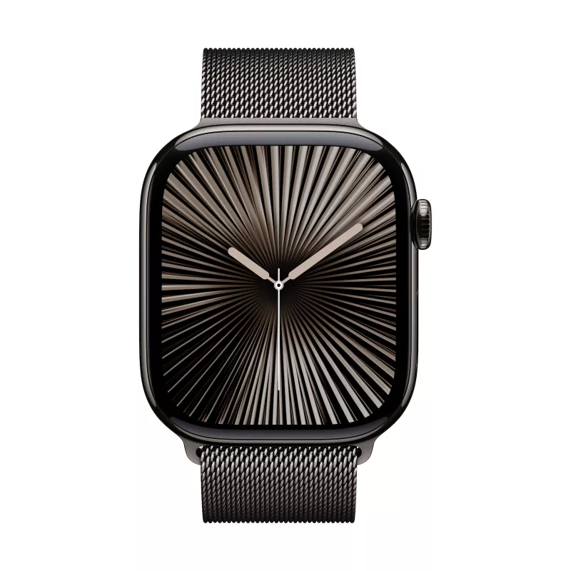 Watch Series 10 GPS + Cellular 46 mm Schiefer-Titangehäuse mit Schiefer-Milanese Loop - S/M