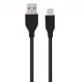 Silikonkabel USB Typ-A - Typ-C (Schwarz, 1m)
