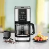 Filterkaffeemaschine Rommelsbacher FKM1000, 1,5 L Wassertank, 12 Tassen, Edelstahl/Schwarz