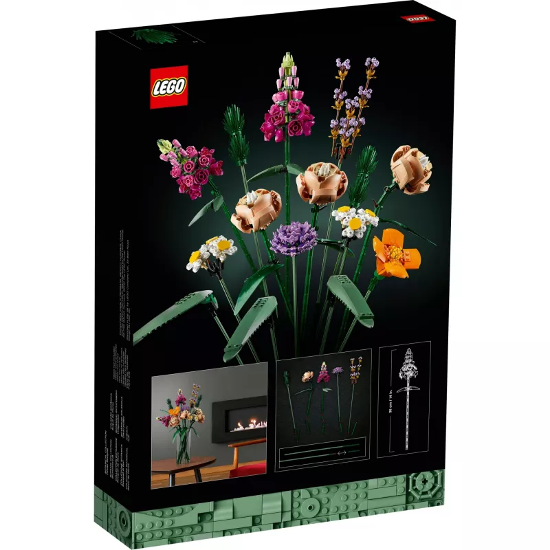 LEGO 10280 Icons Blumenstrauß Künstliche Blumen Set für Erwachsene Dekorative Wohnaccessoires Geschenkidee für Frauen Männer Sie & Ihn Ehefrau oder Ehemann