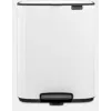 Brabantia Bo Pedal Bin 12 L Rechteckig Stahl Weiß