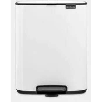 Brabantia Bo Pedal Bin 12 L Rechteckig Stahl Weiß