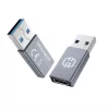 Adapter GRAUGEAR G-AD-CTA-10G USB-A auf USB-C Silber