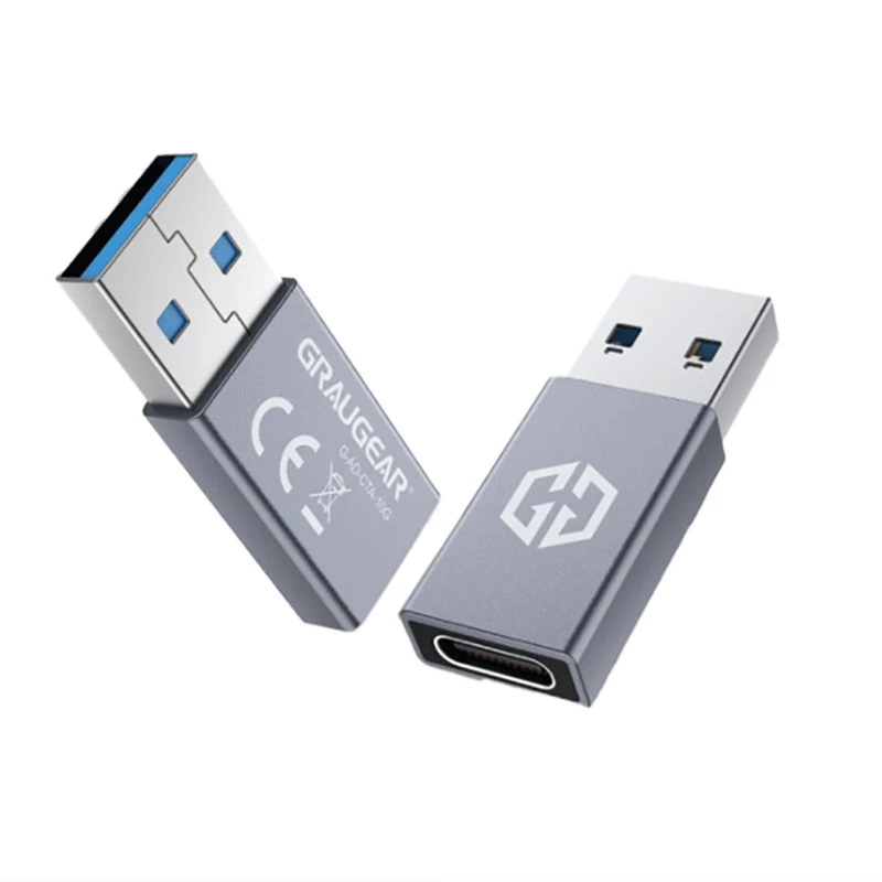 Adapter GRAUGEAR G-AD-CTA-10G USB-A auf USB-C Silber