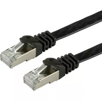 VALUE - Patchkabel - RJ-45 (M) zu RJ-45 (M) - 3 m - FTP - CAT 6a - Halogenfrei, vergossen, verseilt, flach - Schwarz (21.99.0833)