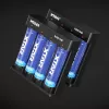 XTAR MC4S 4‑Slot-Desktop-Ladegerät für zylindrische Li‑Ion 18650 und NiMH (A/AA/AAA/AAAA/C/D), 1 A Ausgang, 5 V Eingang, Schwarz