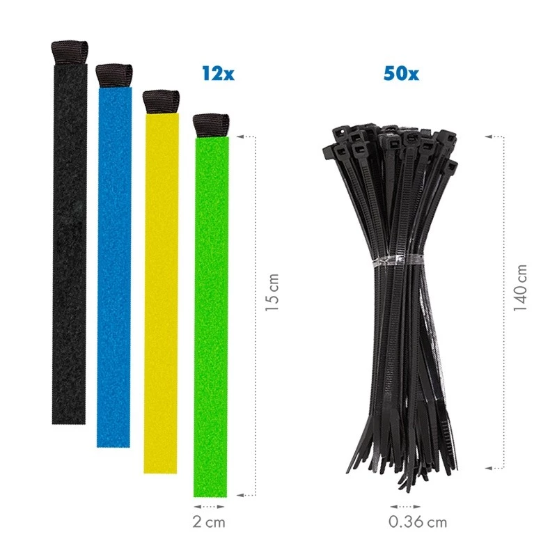 LogiLink Kabel-Organizer-Set 128 Stück