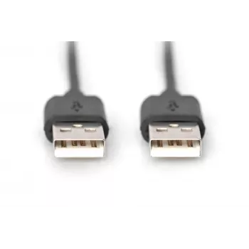 Assmann USB-Verbindungskabel, Typ A M/M, 3,0 m, USB 2.0 kompatibel, UL, schwarz (AK-300100-030-S)