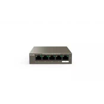 Netzwerk-Switch TENDA TEG1105P-4-63W-EU, 5x Gigabit RJ-45, 4x PoE (57,8 W gesamt), 10 Gbit/s Switching