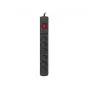 Steckdosenleiste ARMAC Multi M6 Überspannungsschutz, 6 Steckdosen, 10 m Kabel, schwarz