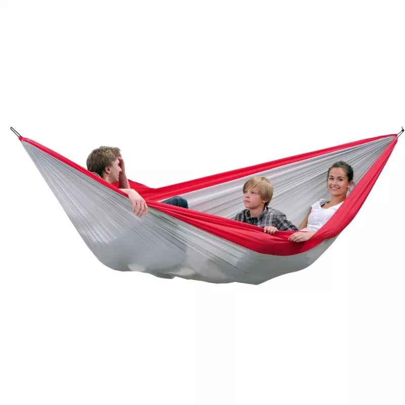 Amazonas Silk Traveller XXL AZ-1030190 Camping-Hängematte, grau/rot
