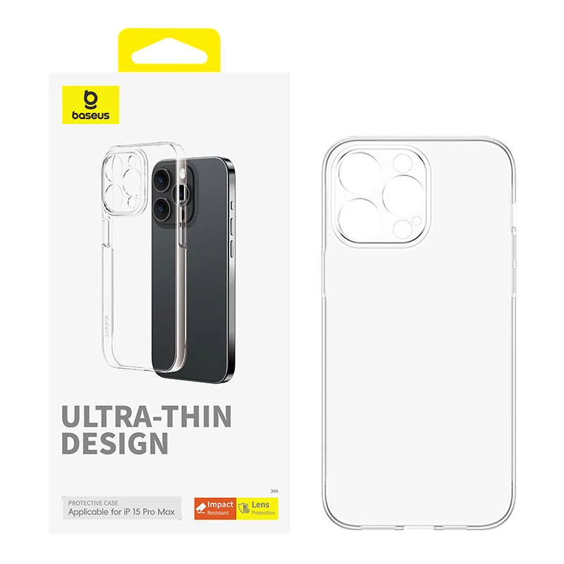 Handyhülle für iPhone 15 ProMax Baseus OS-Lucent Serie (Transparent)