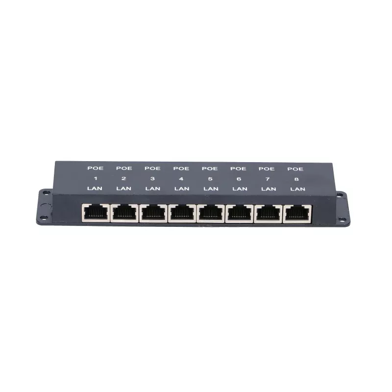 Extralink 8-Port PoE-Injektor, 8x 100 Mb/s RJ45