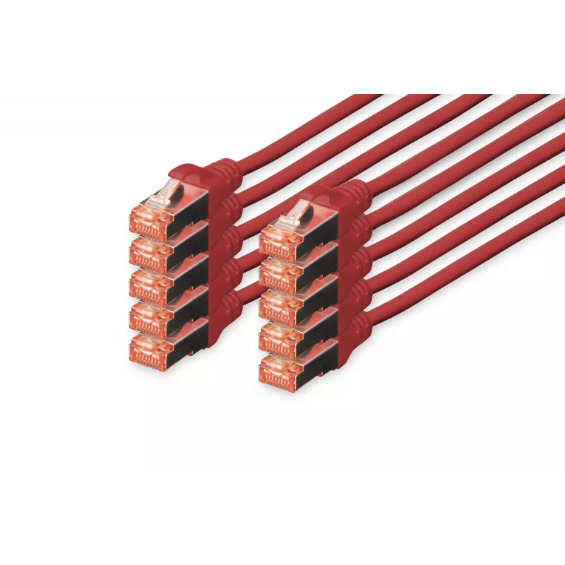 Netzwerkkabel Digitus CAT 6 S/FTP RJ-45 1m Rot
