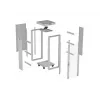 LANBERG 19 Zoll 32U Stand-Rack-Schrank 600×600 mm Grau mit perforierten Türen und LCD (flach Pack)