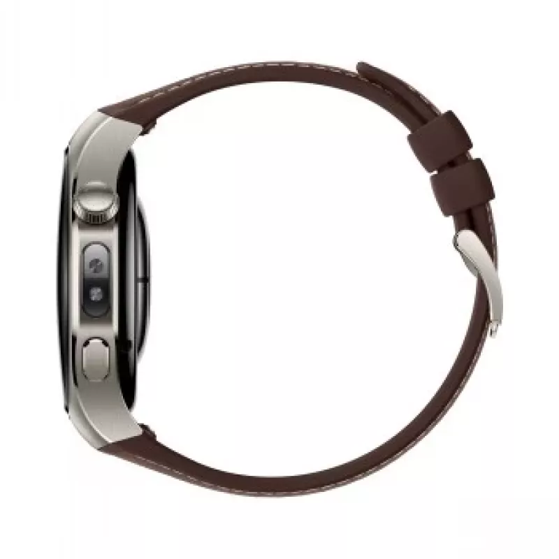 Smartwatch HUAWEI WATCH 5 Classic 46 mm, 1.38 Zoll AMOLED 466×466, Touchscreen, GPS, silbernes Gehäuse, braunes Armband