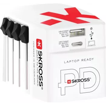 Ladegerät Skross 1.302332 Indoor AC 100-250V 20V 1x USB Type-C Weiß