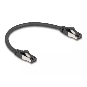 Netzwerkkabel DeLOCK 80566 RJ-45 Cat8.1 0,25 m Schwarz