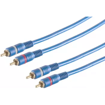 Audio-Cinch-Kabel (RCA) ShiverPeaks 40605 — 2 Stecker, 5 m, blau